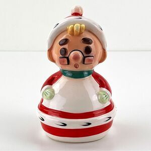 Vintage Mrs. Claus Ceramic Coin Money Bank Figurine Christmas Decoration Santa